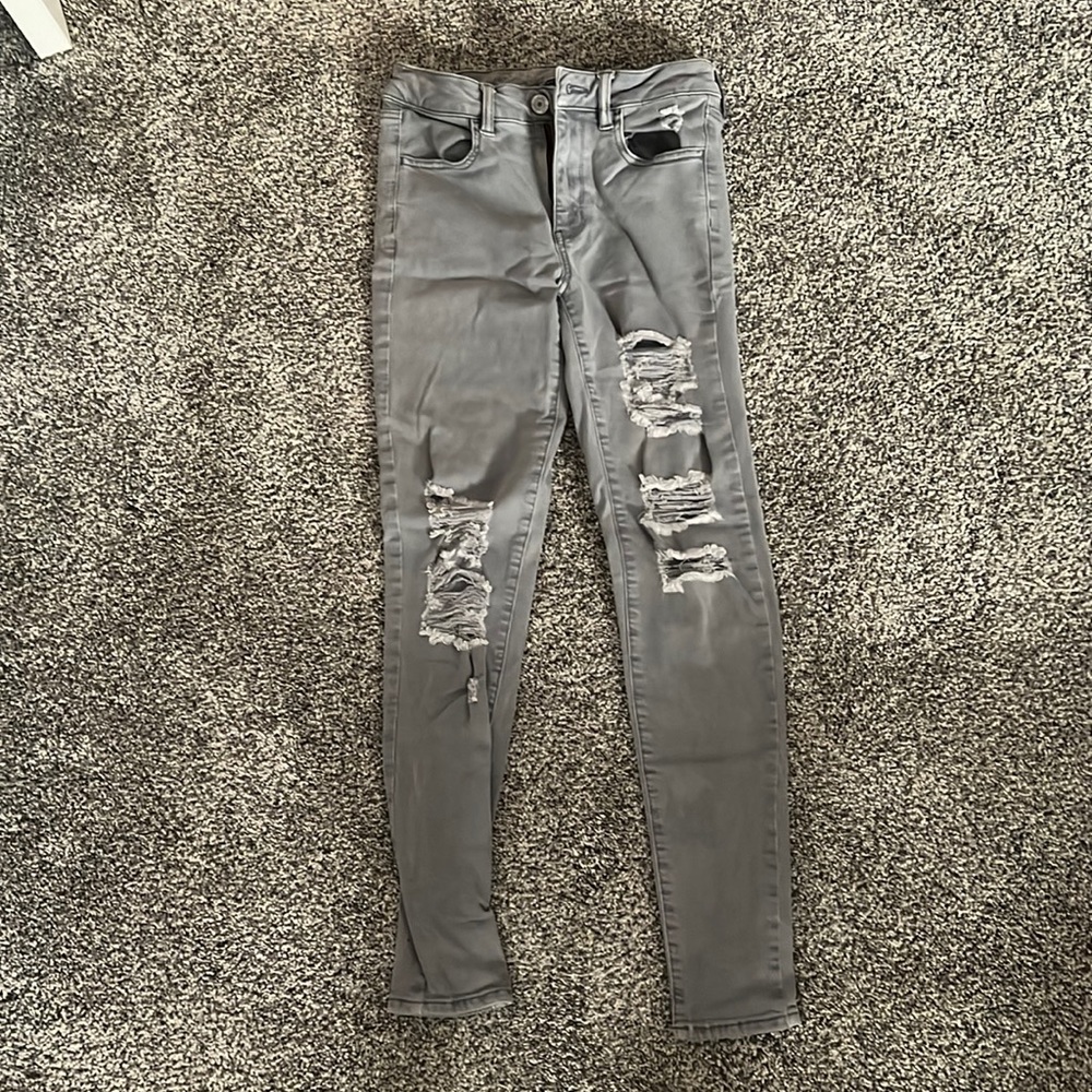 Ae jeggings gray color